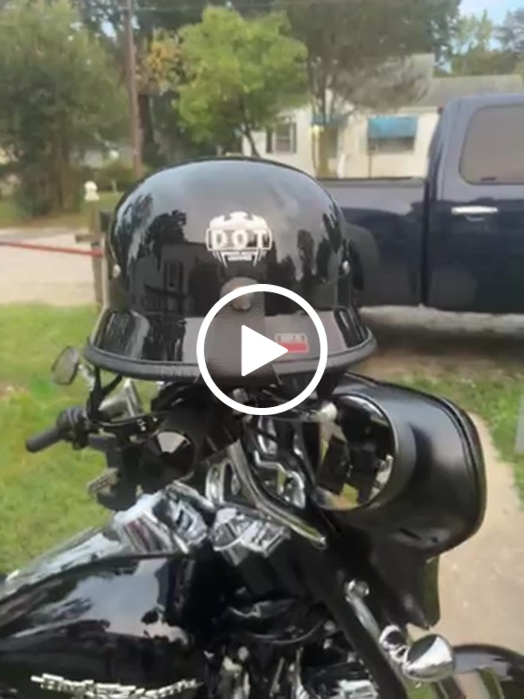 Customer video review of Mayan Style Half Helmet Lightweight Face German Style DOT Helmet - Gloss Black