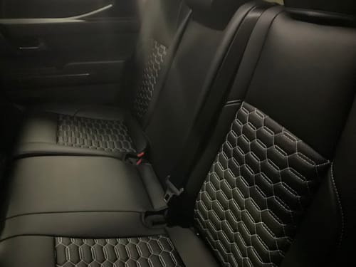 Customer photo review of 2024+ Toyota Tacoma Custom Leather Seat Covers