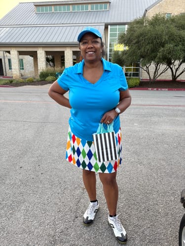 Customer photo review of Women's Argyle Colorful Golf Skirts Inner Shorts Pocket