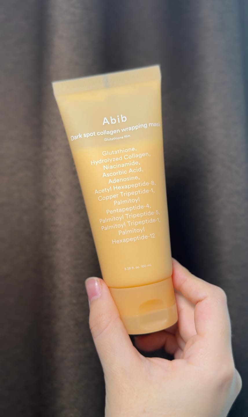 Customer photo review of Dark spot collagen wrapping mask Glutathione film
