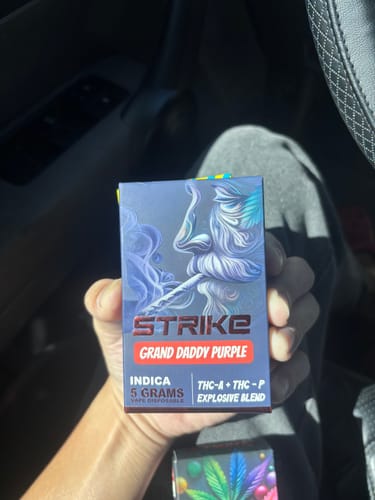 Customer photo review of STRIKE THC-A EXPLOSIVE BLEND 5G VAPE DISPOSABLE GRAND DADDY PURPLE - INDICA