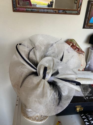 Customer photo review of Machine Made Stiff Sinamay 90cm x 1m - FS002