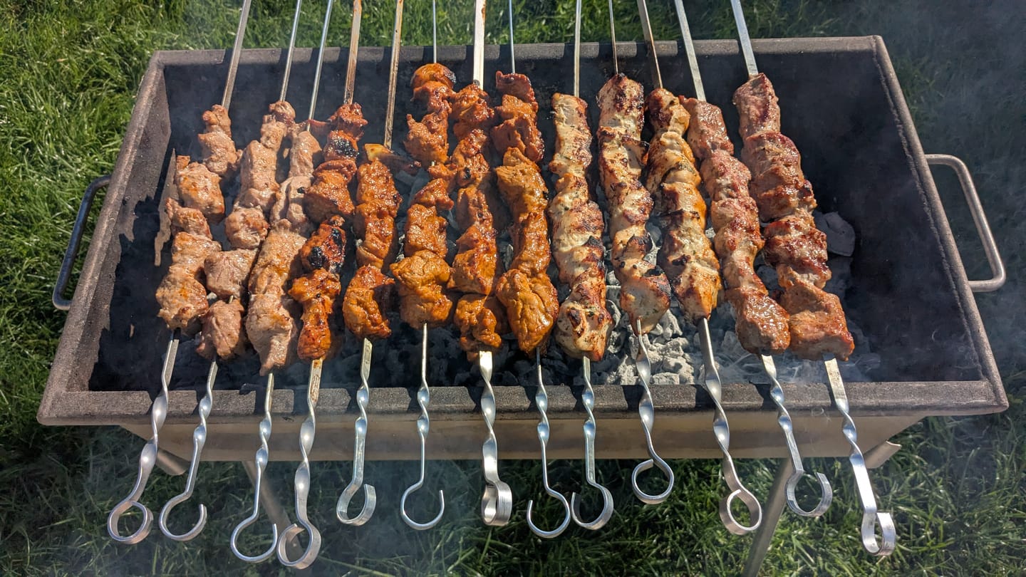 Customer photo review of Schweine-Schaschlik BBQ – süß-rauchige Marinade mit Honig | mySchaschlik