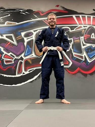Customer photo review of Core Navy Brazilian Jiu Jitsu Mens BJJ Gi