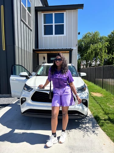 Customer photo review of Fade Short Set|Purple