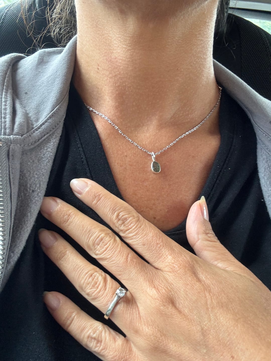 Customer photo review of Moldavite - Mini necklace pendant