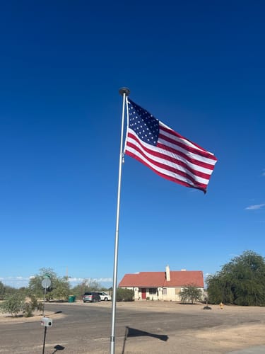Customer photo review of Ultra Heavy Duty American Flag - 2-ply Polyester - Made In USA