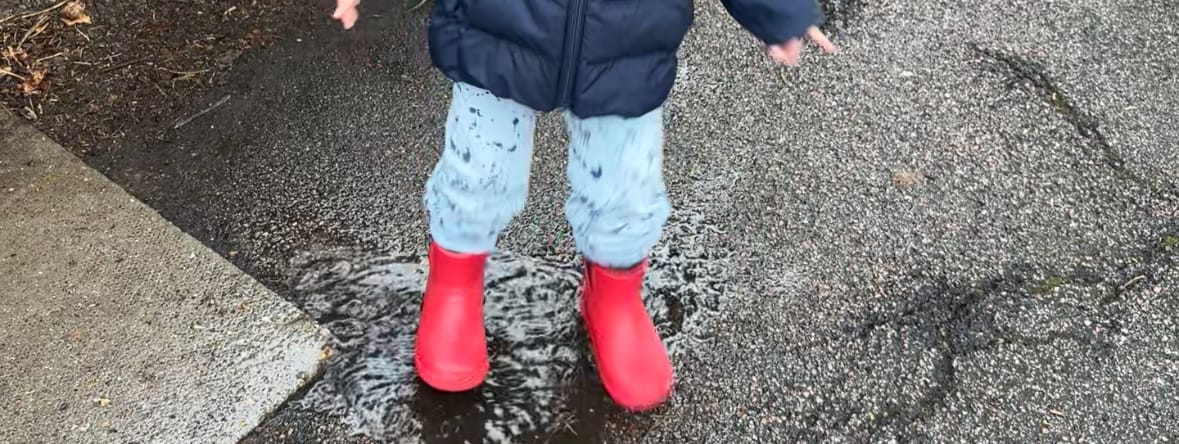 Customer photo review of Red Ankle Natural Rubber Rain Boots