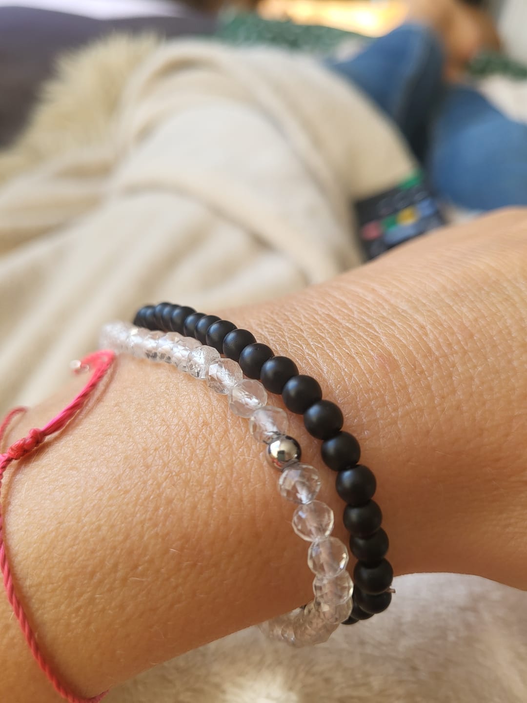 Customer photo review of Mondstein Armband - Naturperlen