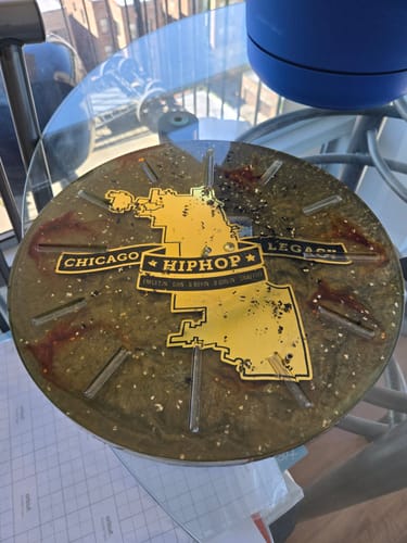 Customer photo review of 12x1" Deep Clock Silicone Mold For Epoxy Resin - 12" Clock Mold Style 1