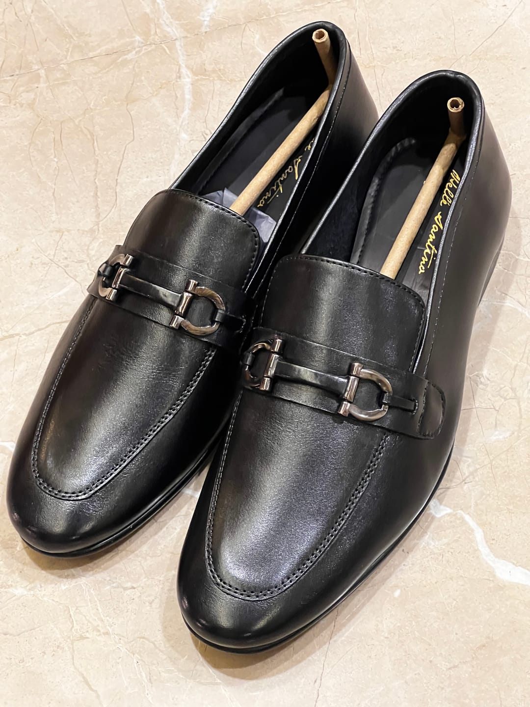 Customer photo review of Leather Bit Loafers - Black - Ultra Flex