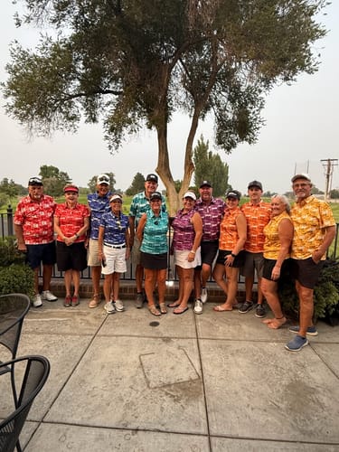 Customer photo review of Custom name grey Women's Golf Polo