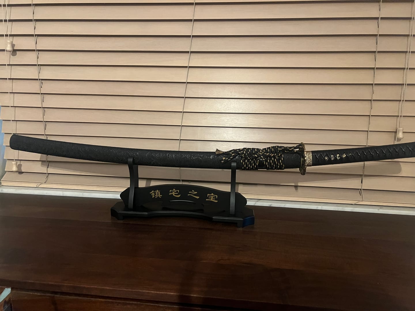 Customer photo review of Multiverse Katana (Purple Damascus Steel)