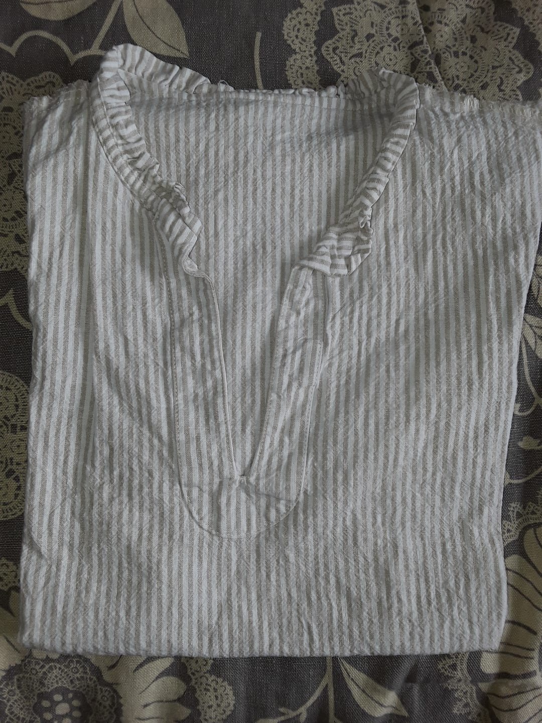 Customer photo review of Blouse Ernestine vichy de coton ficelle