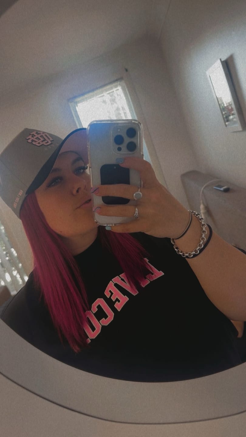 Customer photo review of Pink Haze Statement Tee