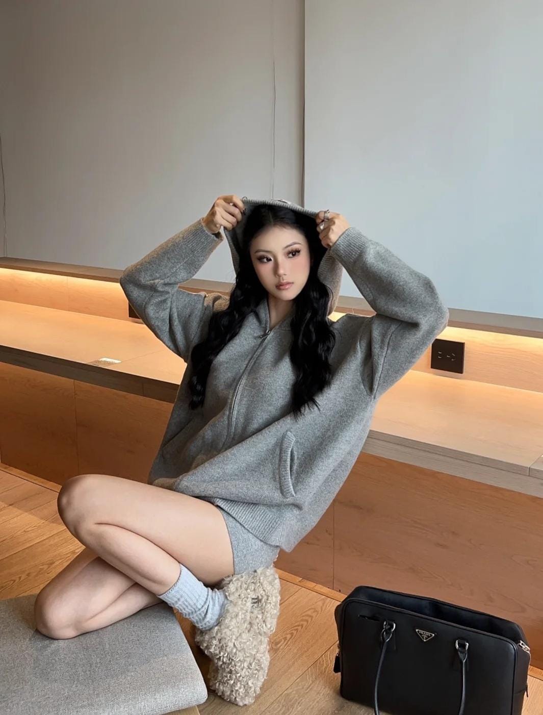 Customer photo review of WARDEN EDGE Oversized Hoodie & Shorts Set - Streetwear-Inspired Design