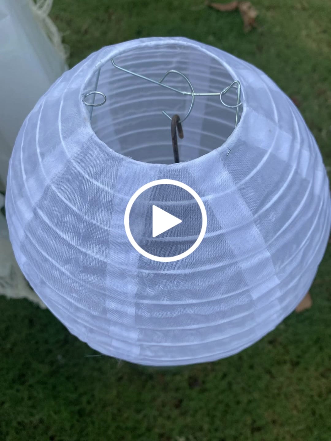 Customer video review of 10" White Shimmering Nylon Lantern, Even Ribbing, Durable, Hanging