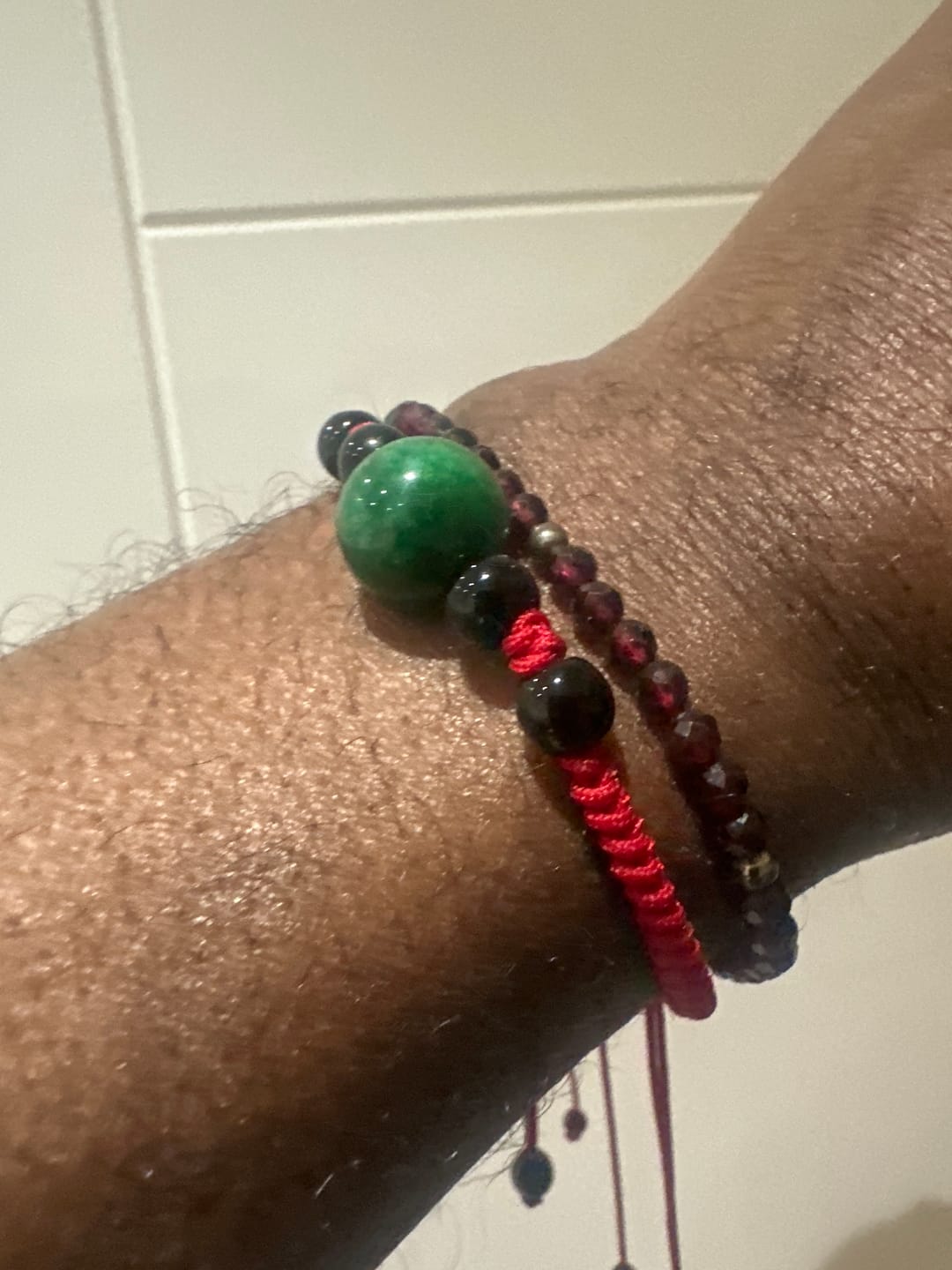 Customer photo review of Luck and Success Jade String Bracelet