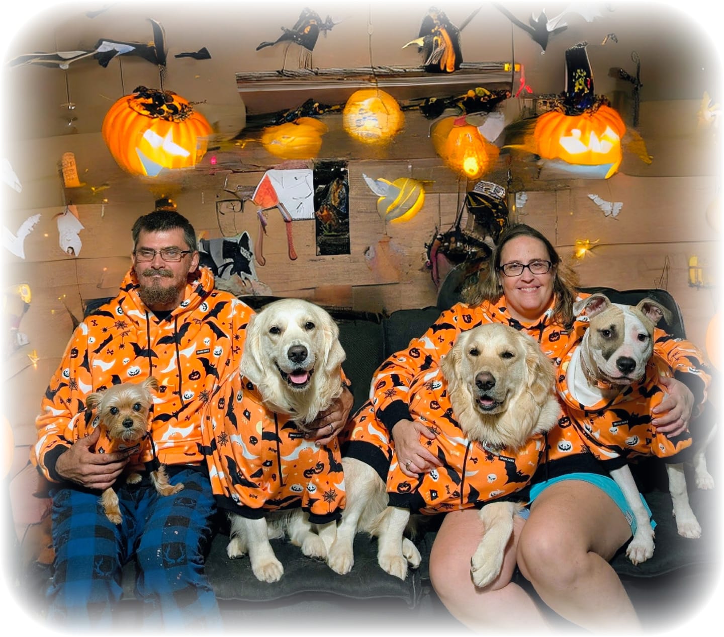 Customer photo review of Halloween Human Hoodie - Orange