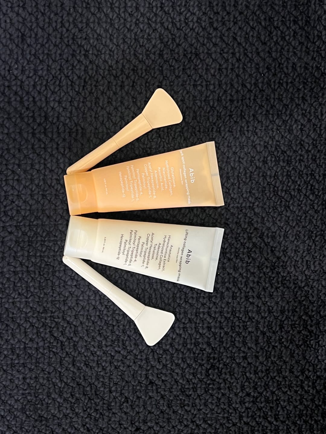 Customer photo review of Dark spot collagen wrapping mask Glutathione film