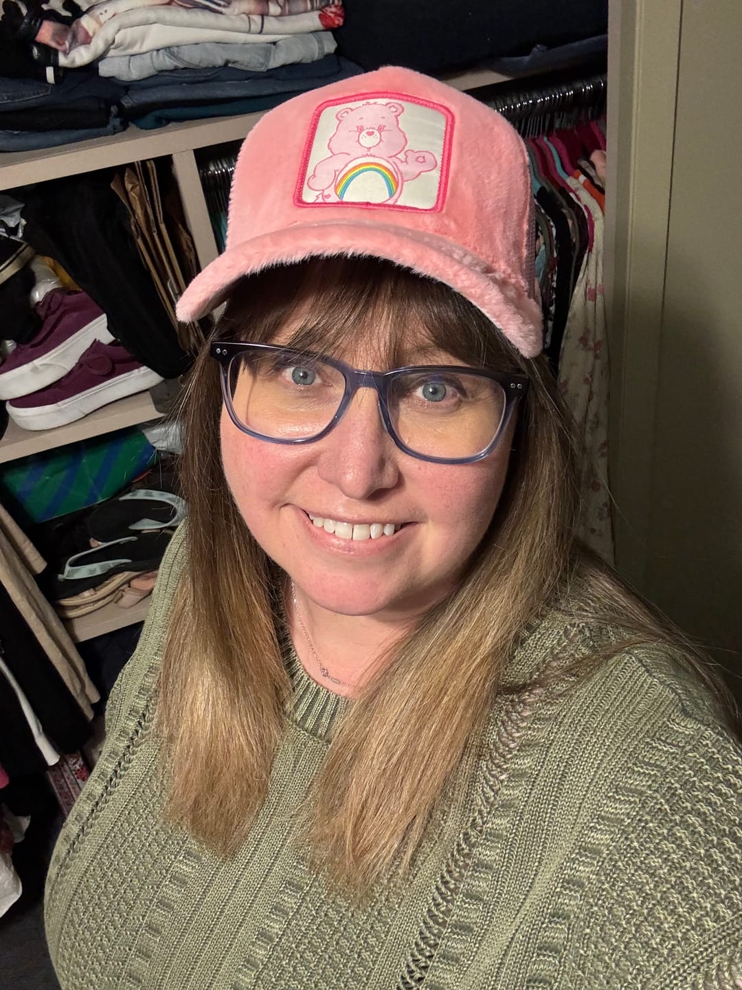 Customer photo review of OVERLORD X Care Bears:  Cheer Bear Trucker Cap