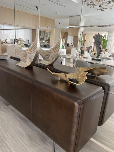 Customer photo review of Metal Leaf Platter - Gold 15606-01