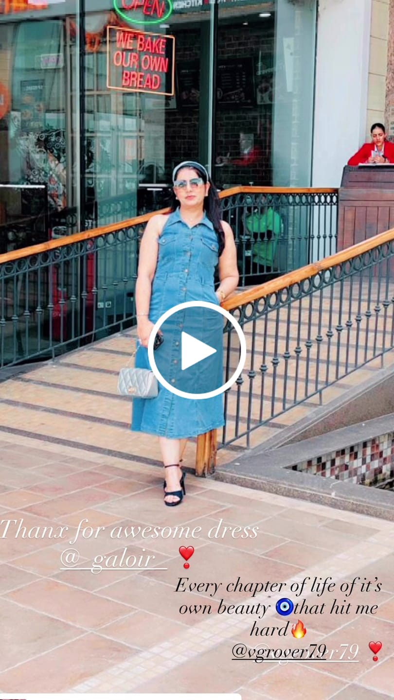 Customer video review of “Melora” - Stretchable Denim Dress