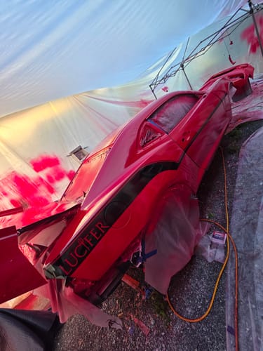 Customer photo review of Porsche Carmine Red M3C | OEMatch Basecoat