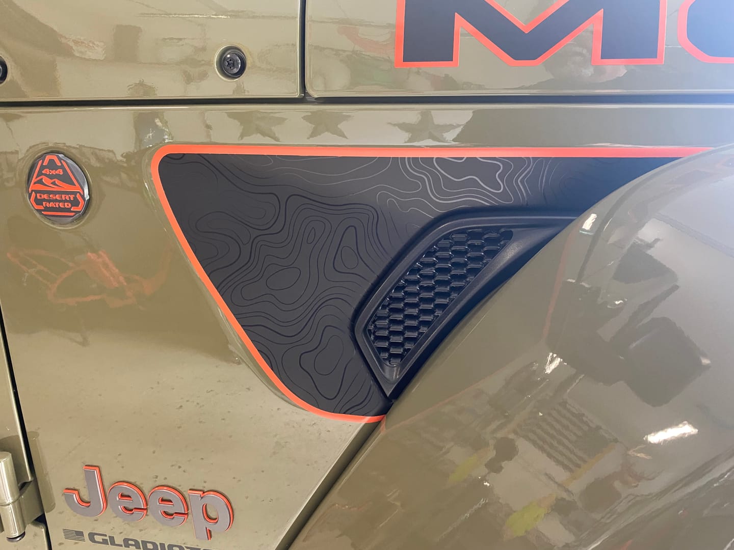 Customer photo review of Premium Fender Vent Decal Set | Black Topo - fits Wrangler JL & Gladiator JT
