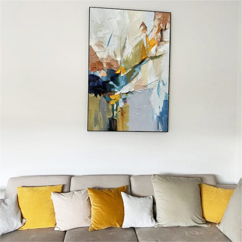 Customer photo review of Colorful Abstract Textured Painting Canvas #AT093