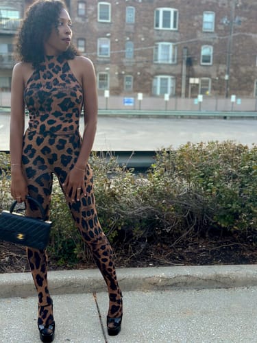 Customer photo review of Naked Print Tights