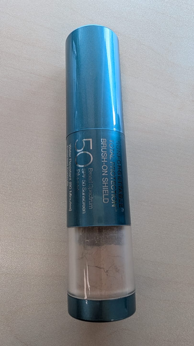 Customer photo review of Colorescience Sunforgettable Total Protection Brush-On Shield SPF 50 (Fair / Medium)