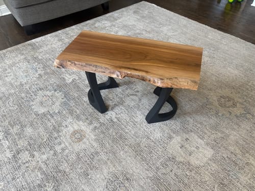 Customer photo review of 117 Uzar 16" Live Edge Bench Legs
