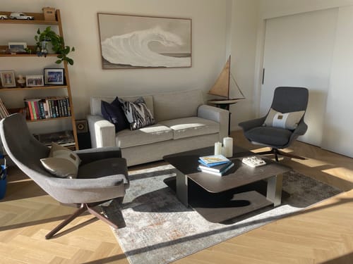 Customer photo review of Ikat Navy Lounge Cushion 55 x 55cm