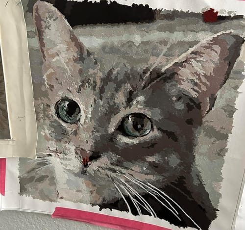 Customer photo review of Custom Pet Paint By Numbers