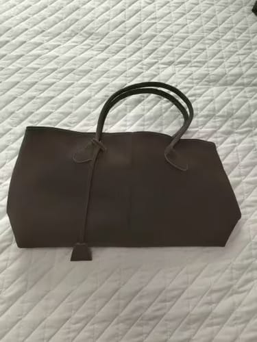 Customer photo review of Joan Vegan Suede Bag