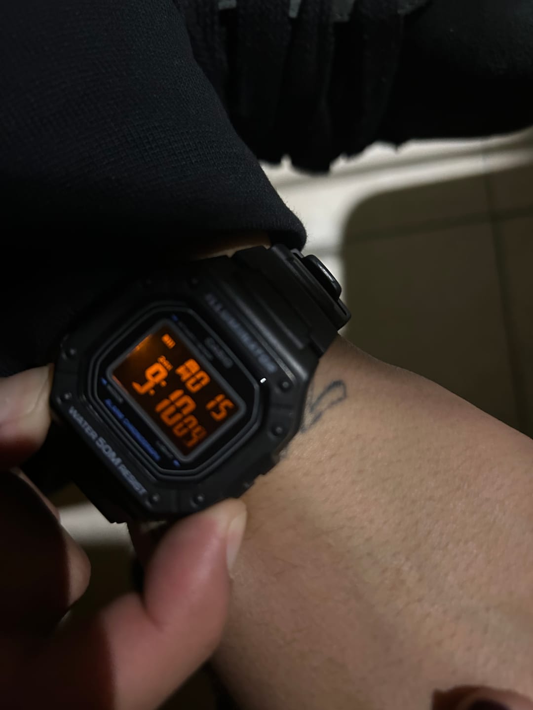 Customer photo review of Reloj Casio Vintage W-218H-1BVDF Pantalla Negativa