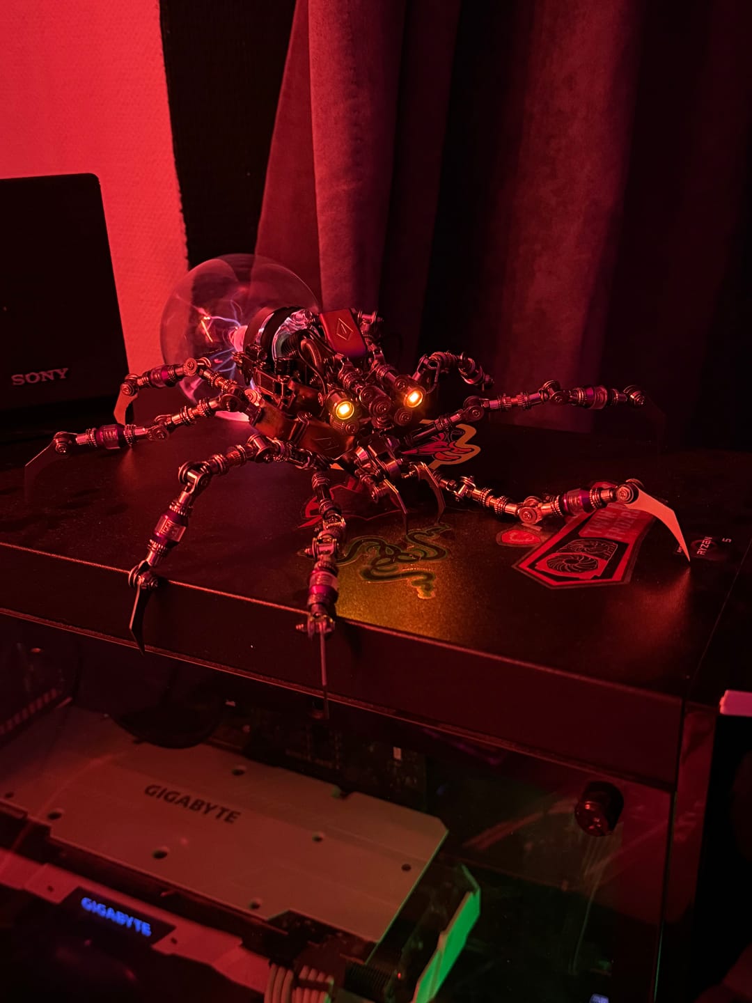Customer photo review of Cyberpunk Plasma Ball Spider