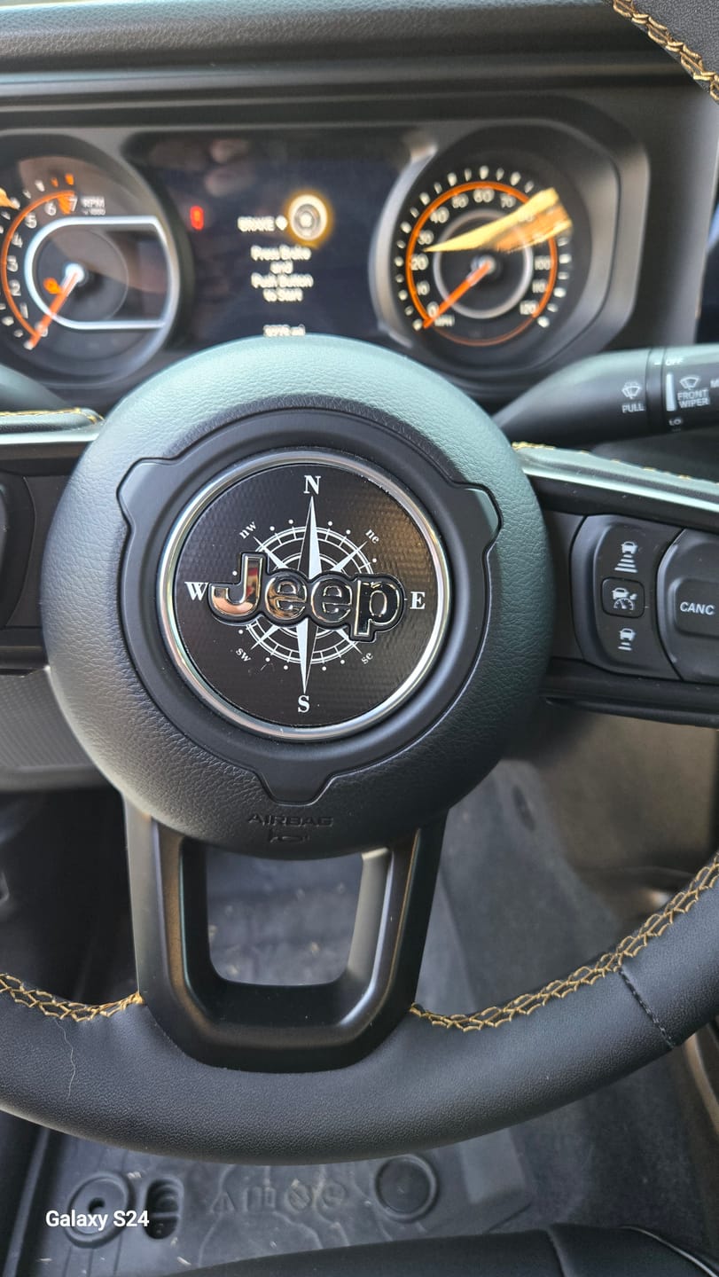 Customer photo review of Compass Steering Wheel Decal for Jeep