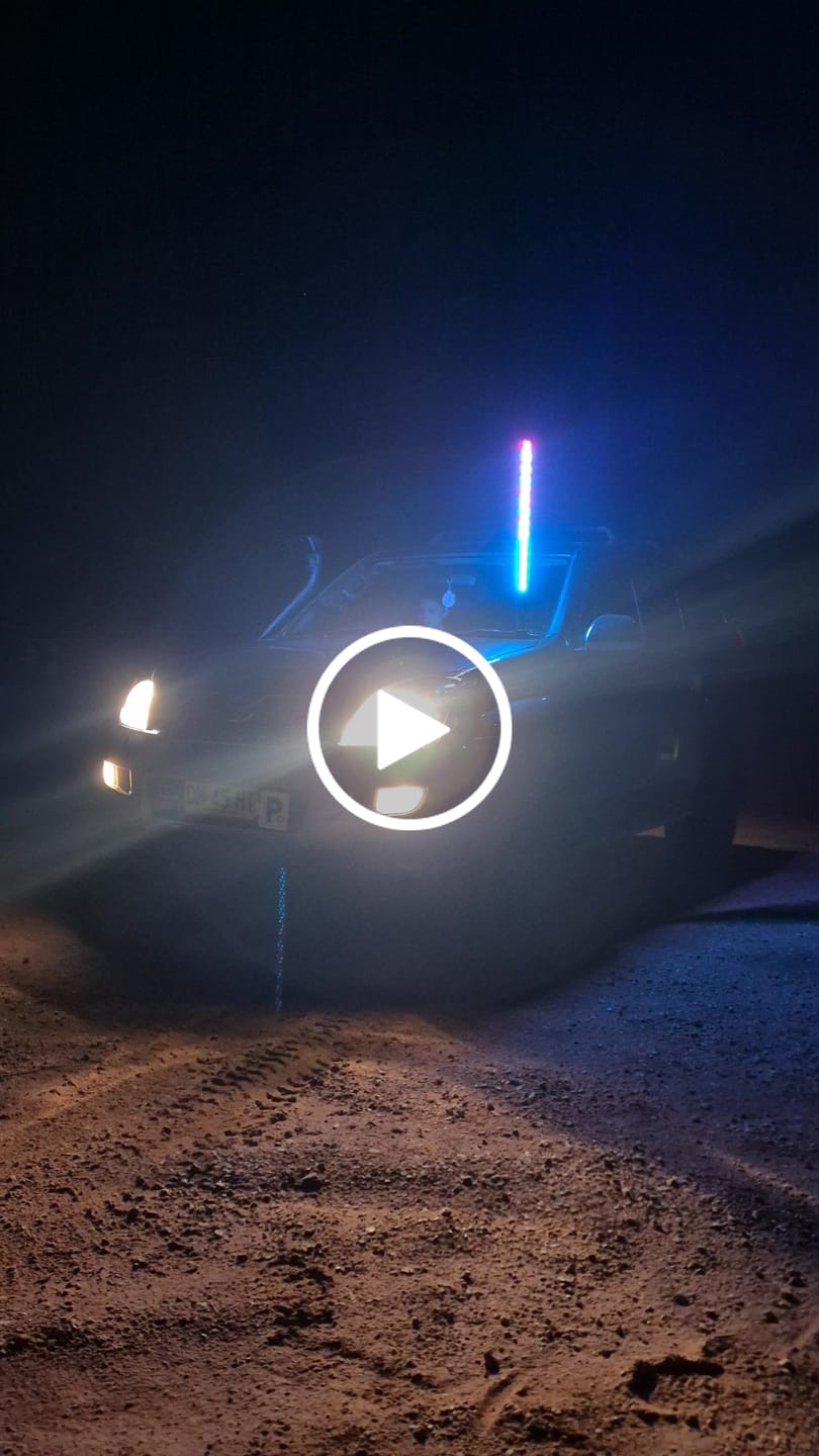 Customer video review of 3ft LED Whip Lights