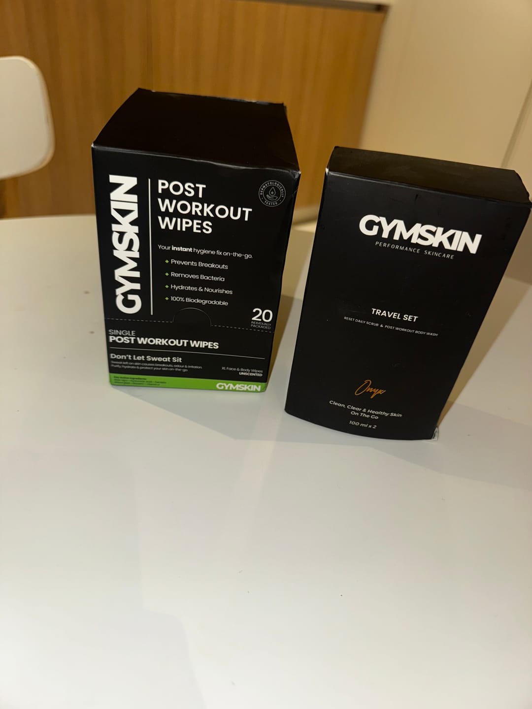 Customer photo review of Single Post Workout Wipes (20 Wipes)