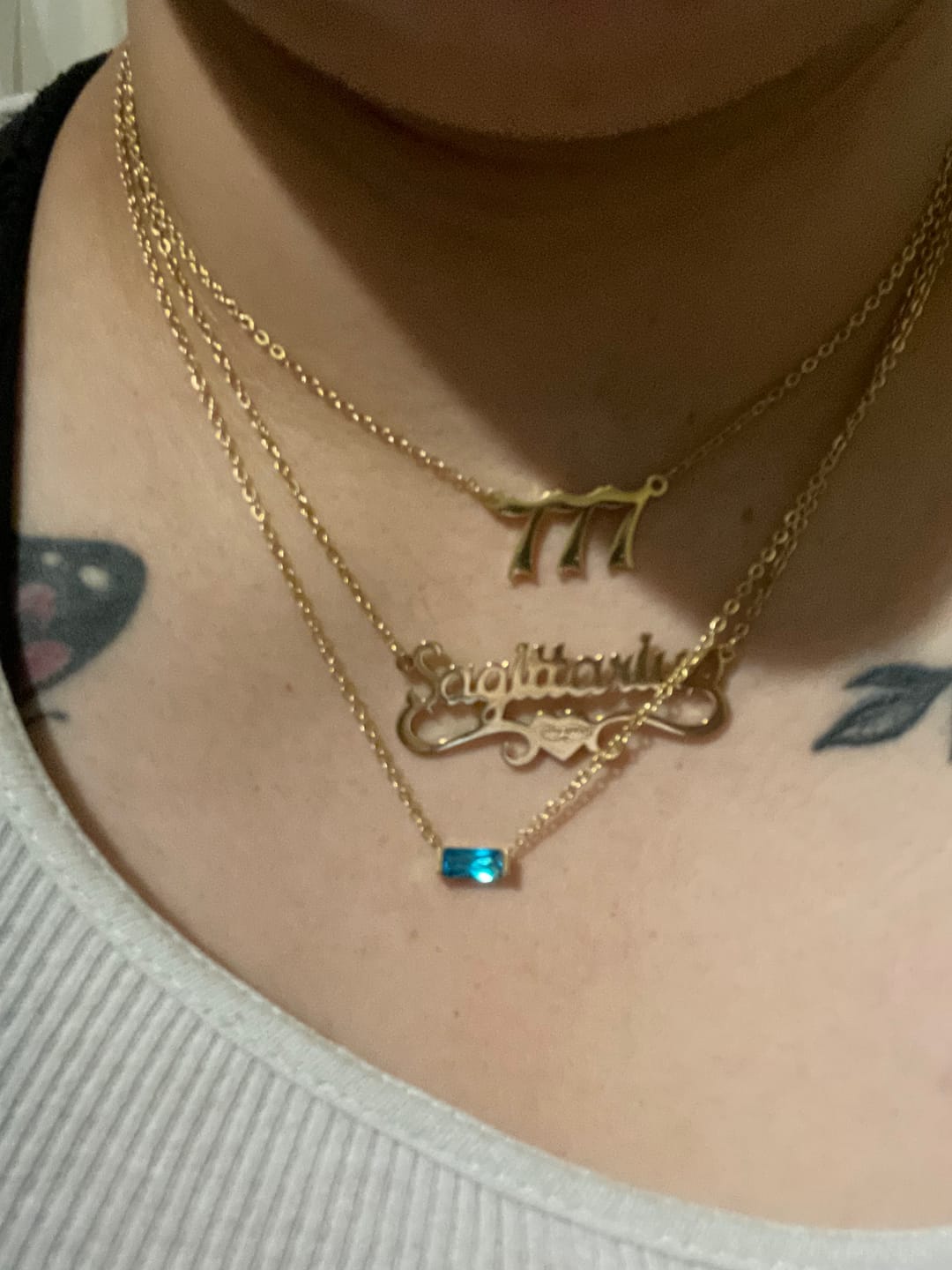 Customer photo review of Birthstone Crystal Necklace