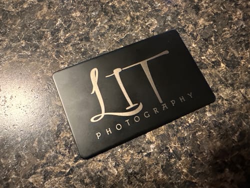Customer photo review of Custom Metal NFC Business Card (Vertical Style)
