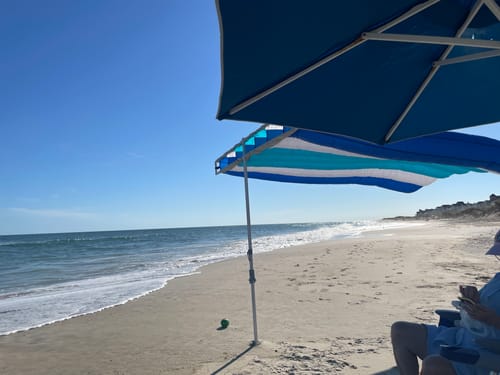 Customer photo review of ShadeSock - Wind-Inflating, Silent Beach Shade