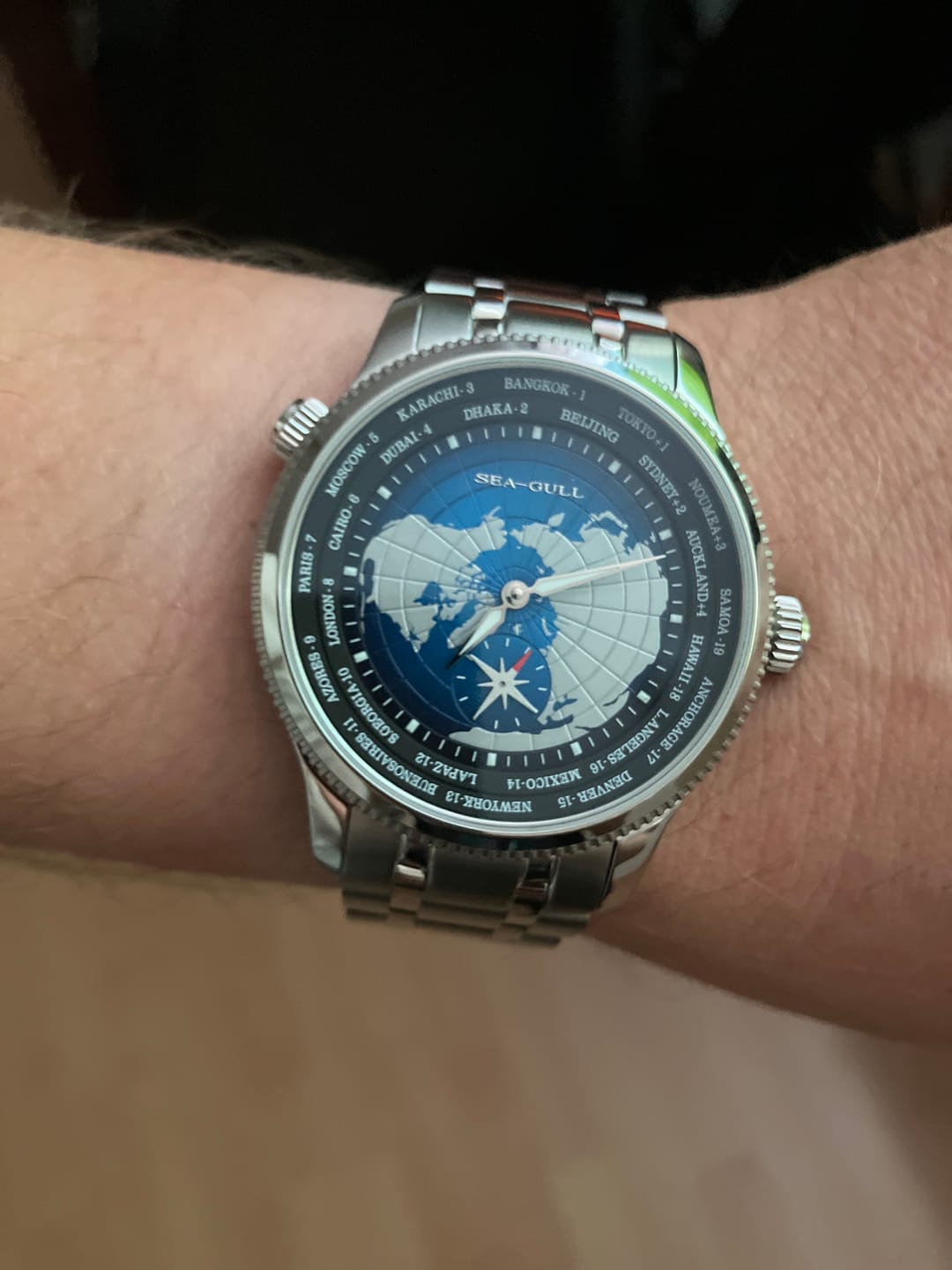Customer photo review of GMT Watch | World Time | Sub Second Dial | 41mm