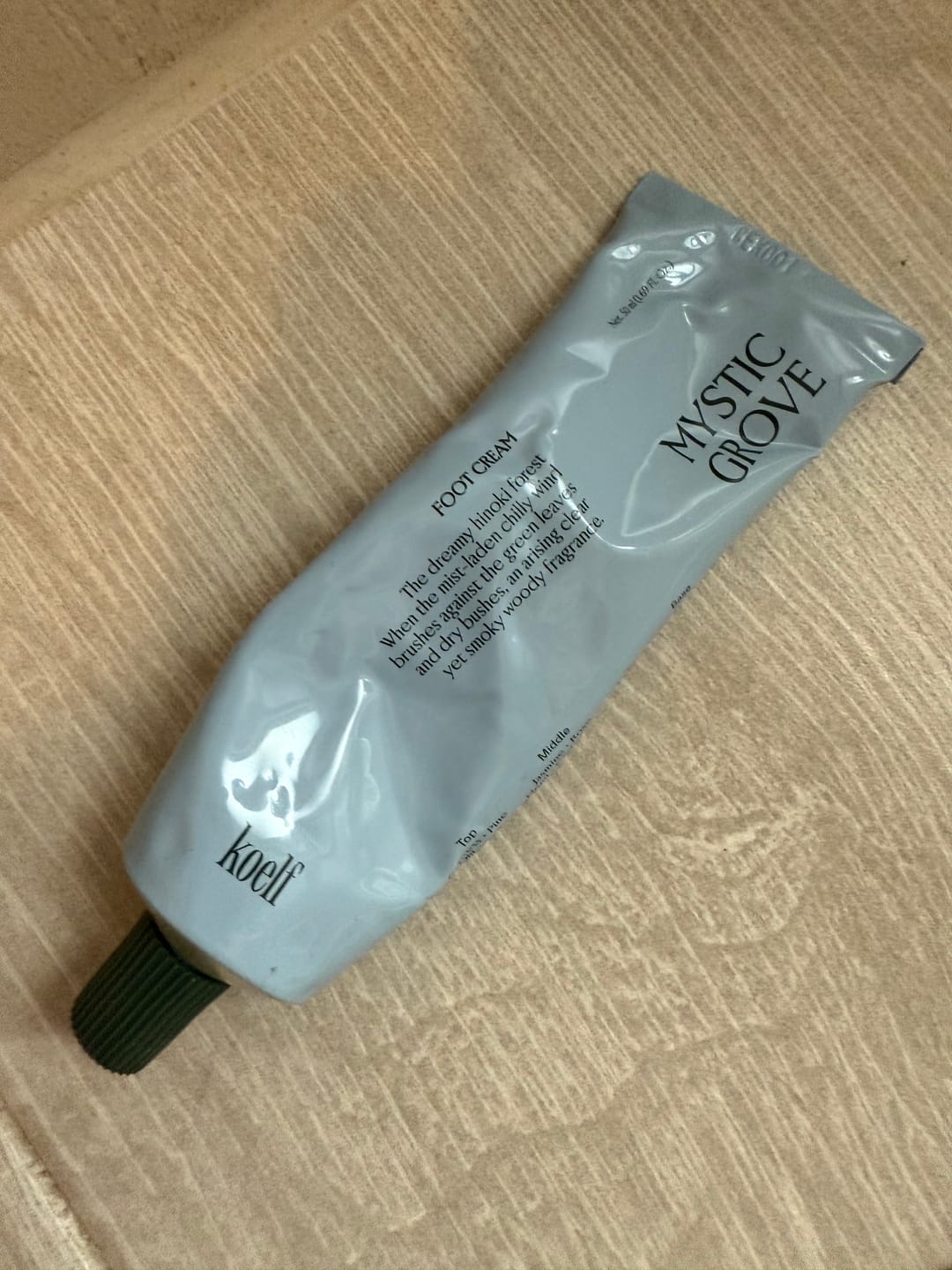 Customer photo review of Koelf Foot Cream Mystic Grove (50ml)