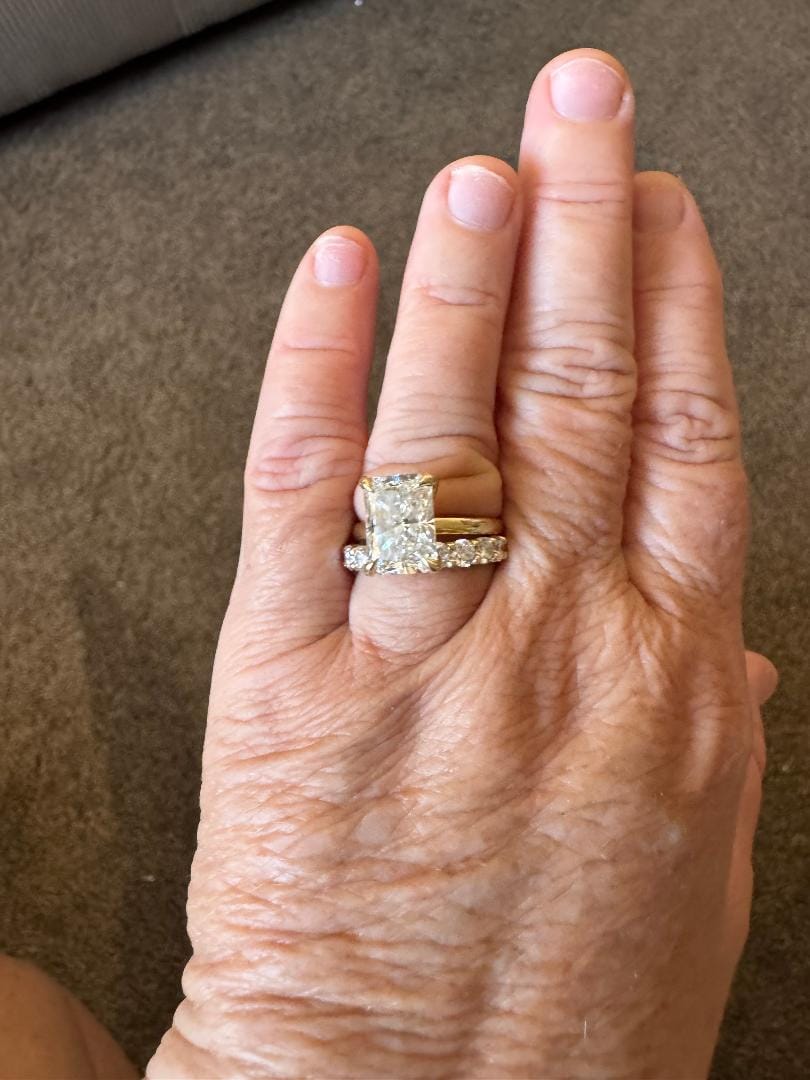 Customer photo review of Custom Engagement Ring Diamond Daughters