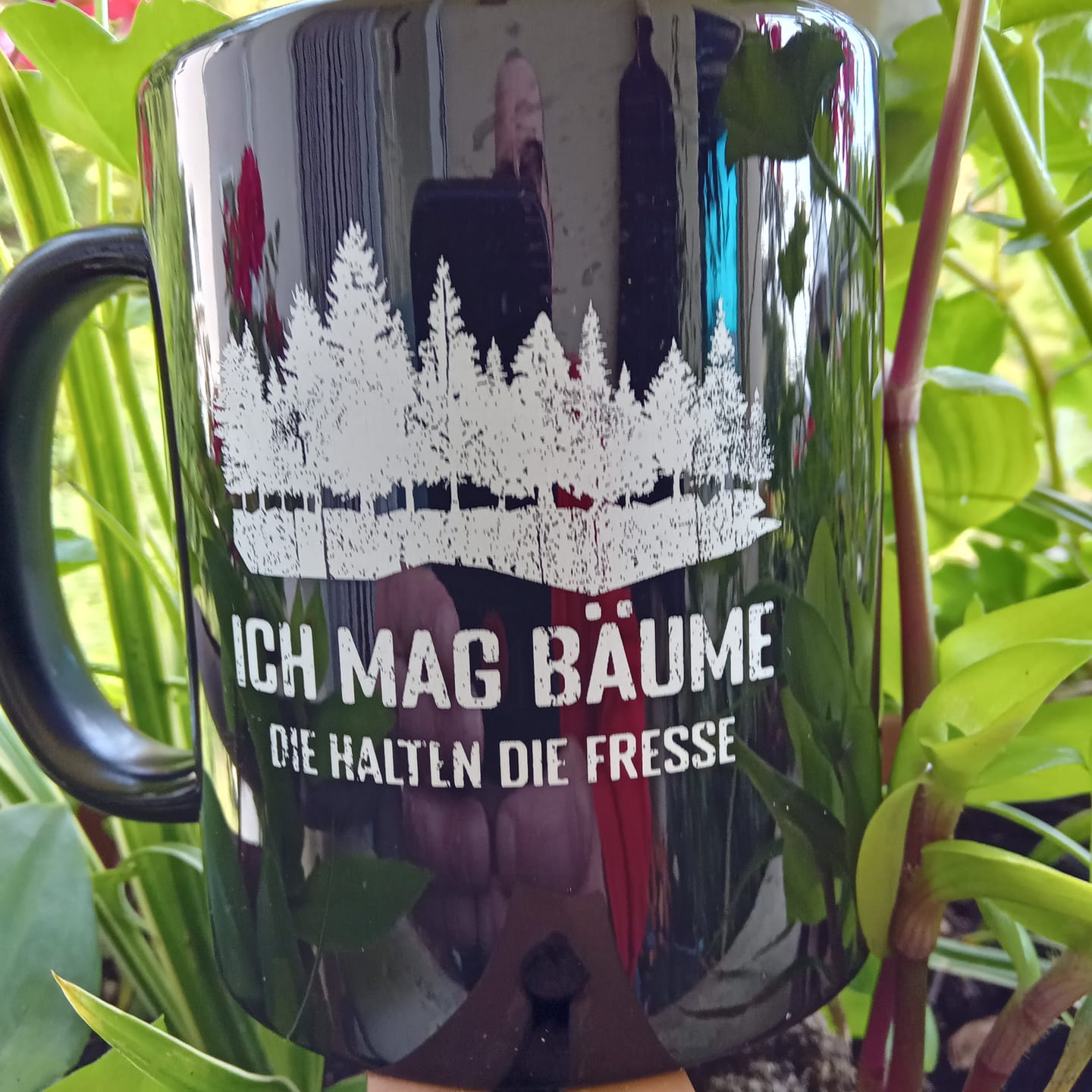 Customer photo review of Bäume halten die Fresse  - Tasse