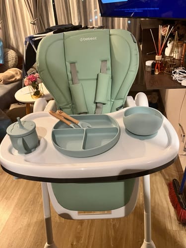 Customer photo review of Silla de Comer EasyFeed Verde