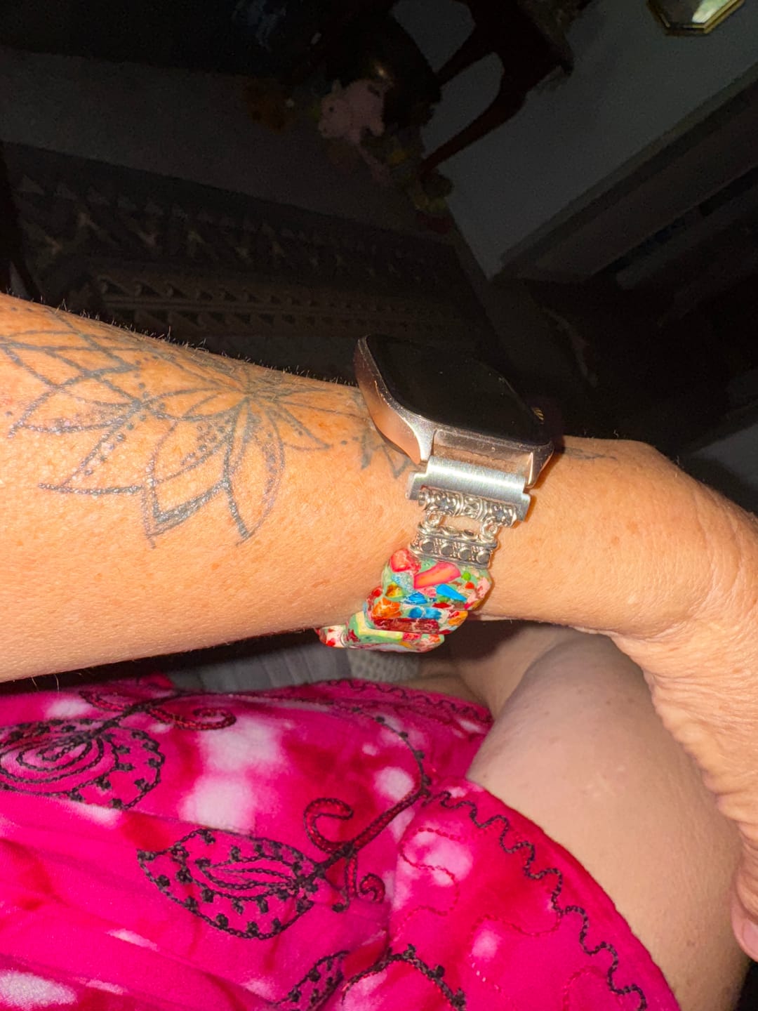 Customer photo review of Chic Flower Samsung Galaxy Stretch Watch Strap